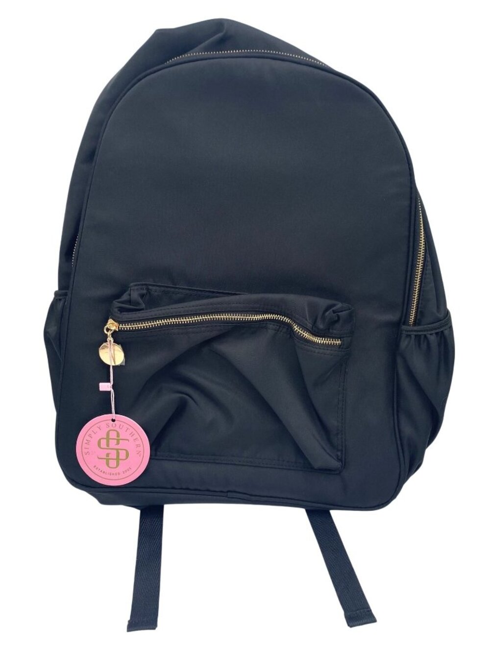 NWT Simply Southern Black Backpack With Gold Zipper Accents